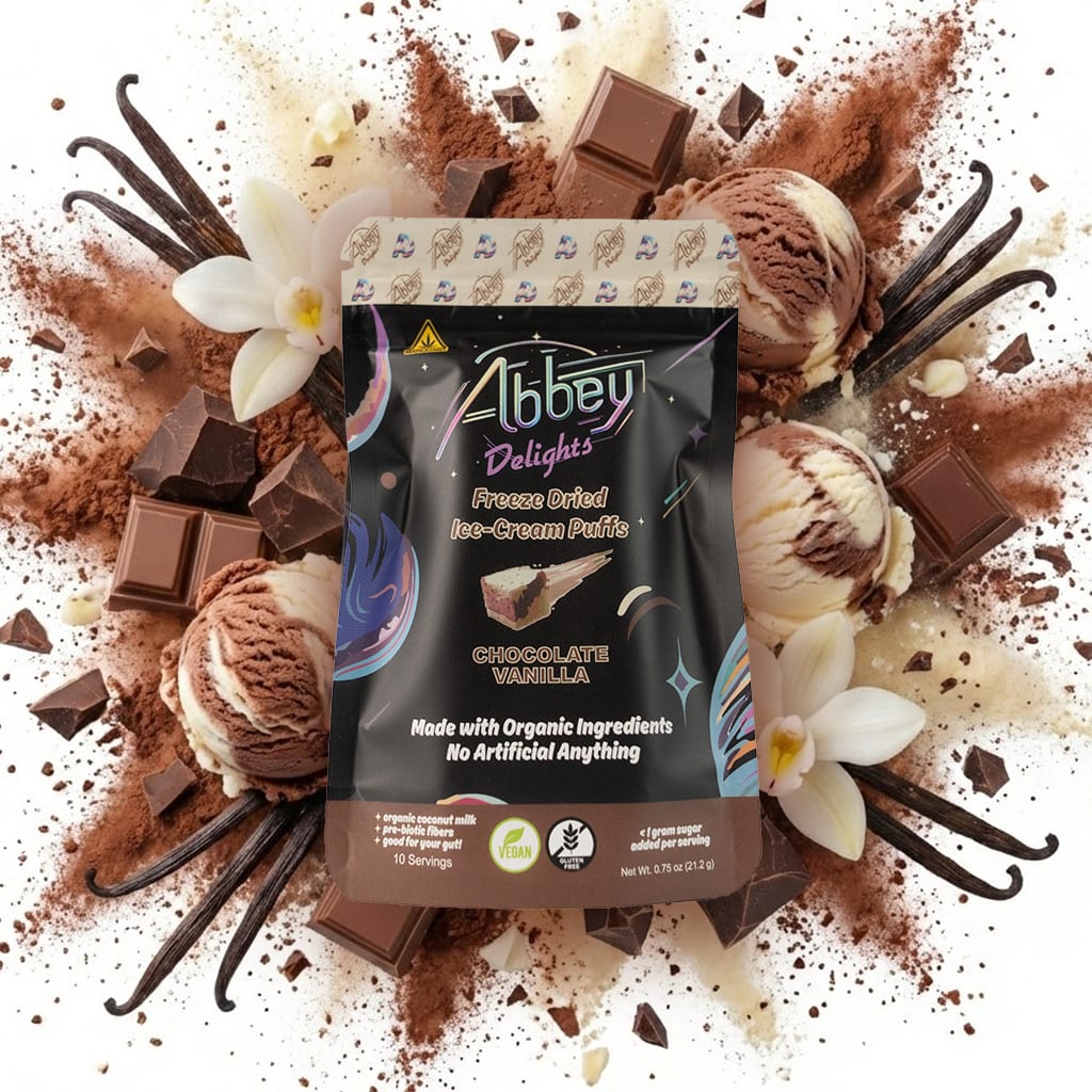 HYBRID - Chocolate Vanilla Swirl Freeze Dried Ice Cream Puffs